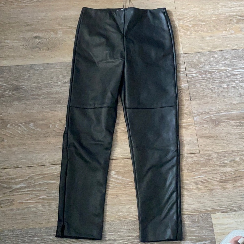 Faux leather pants